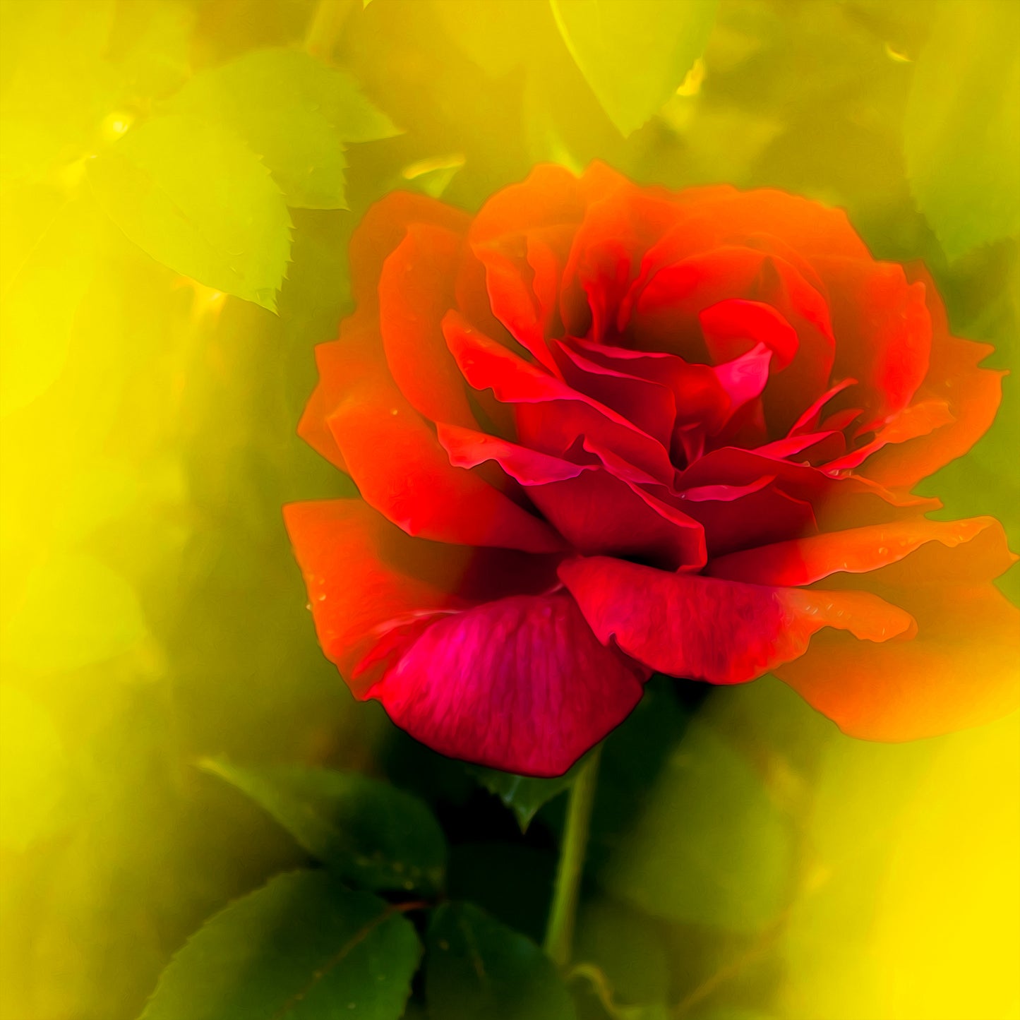 Red Loves Yellow & Electrified Rose